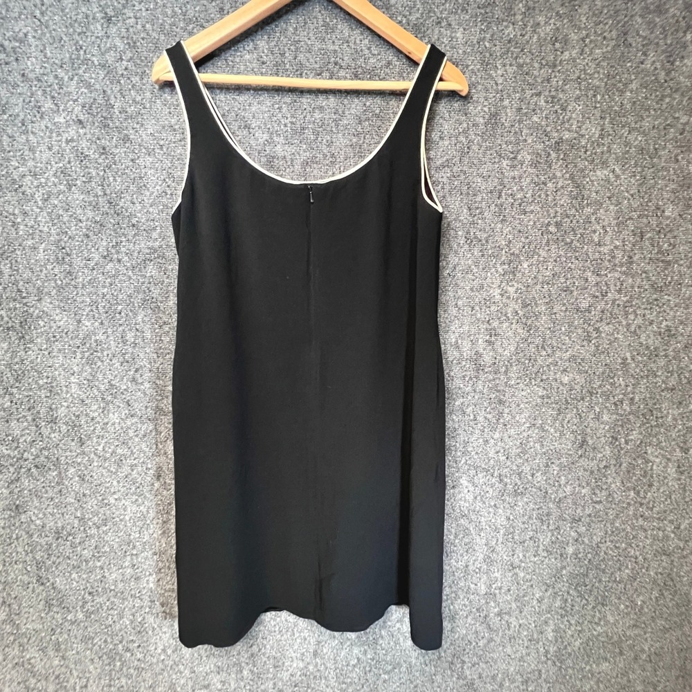 VTG Emanuel Emanuel Ungaro Black Shift Dress Size 12 Sleeveless Crepe 80s 90s - Picture 2 of 10